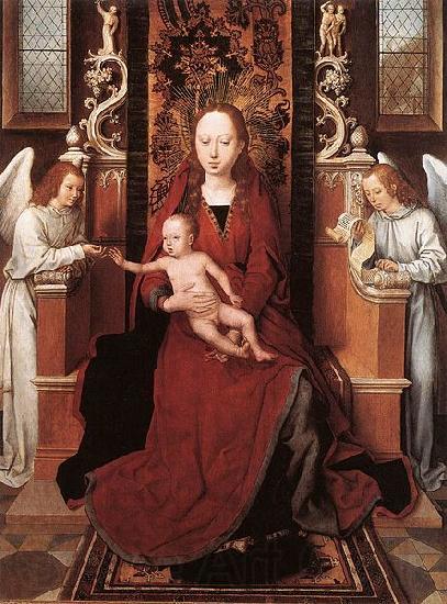 Hans Memling Virgin and Child Enthroned with Two Angels
